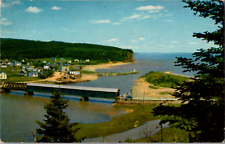 Vintage 1960's Alma Covered Bridge to Fundy National Park NB Canada Postcard picture