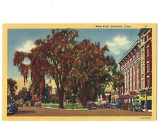 Postcard - West Park - Stamford Connecticut CT - c1940 Linen picture