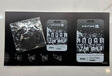 2023 UNITED AIRLINES GLOBAL SERVICES CARBON FIBER LUGGAGE TAG SET OF 2 picture