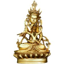 Brass Make Love Buddha Statue Sexual Lover Sculpture Happy Mandkesvara Yab-Yum picture