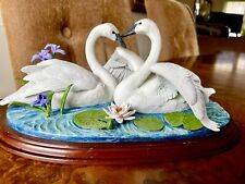 Danbury Mint Heart of Love - Swans on Lake - Vintage -Rare picture
