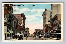Joplin MO-Missouri, Main Business District, Antique Souvenir Vintage Postcard picture