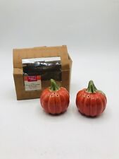 Better Homes & Gardens Pumpkin Salt And Pepper Shakers Stoneware  picture