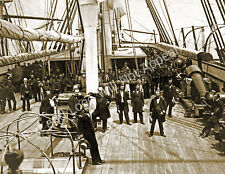 1863 Deck & Crew of U.S. Ship Vermont Vintage/ Old Photo 8.5