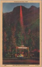 Postcard Yosemite National Park Fire Fall Glacier Point CA  picture