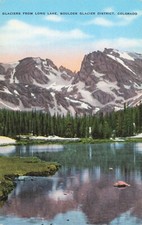 Postcard Glaciers From Long Lake Boulder Glacier District Colorado picture