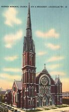 Vintage Postcard 1944 Warren Memorial Church Broadway Louisville Kentucky KY picture