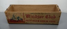 Vintage Windsor Club Pasteurized Processed Cheese Food Wood Box picture