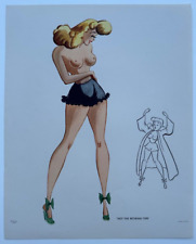 Vintage Cheesecake Cartoon-Like Pin-Up Print, Not the Retiring Type picture