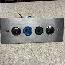 Vintage elevator up and down call station with code blue key switch picture