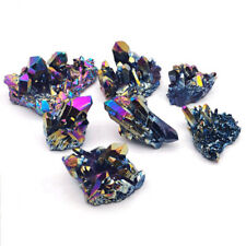 10Pcs 30g Natural Rainbow Aura Reiki Crystal Titanium Bismuth Quartz Cluster Gem picture