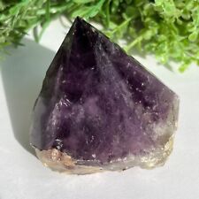Stunning Large Amethyst Point Part Polished Rough Cut Base Crystal 336g - 7.8cm picture