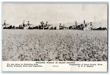 Wilson Creek Washington WA Postcard Heading Wheat In Grant County Farming picture
