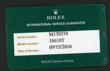 Rolex Submariner 16610T International Guarantee Certificate 2016 Service picture