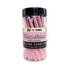 Authentic Blazy Susan Pink Cones 50ct Pack 1 1/4 pre rolled Cones Sealed Bottle picture