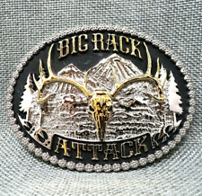Vintage Big Rack Attack Belt Buckle - Hunting - Taylor Brands             MMR382 picture