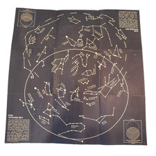 Vtg 1979 National Geographic Constellations  Foldout Map / Chart b glows in dark picture