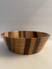 Retro Segmented Handcrafted Wooden Bowl picture