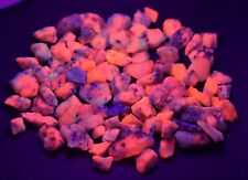 325 GM Ultra Rare Sharp Fluorescent Natural SkyBlue AFGHANITE Rough Crystals Lot picture