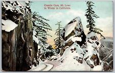 Vtg California CA Granite Gate Mt Lowe in Winter 1910s View Old Postcard picture