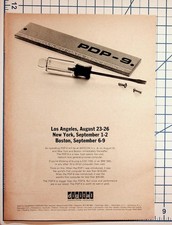 Vintage 1960s Digital PDP-9 Computer Ad DEC WESCON Los Angeles Boston New York picture