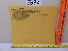 1904 EPHEMERA PAPER LETTER CAPE CITY SOAP WORKS MO & THE TEXARKANIAN DAILY AR. picture