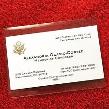 alexandria ocasio cortez business card picture