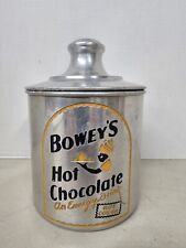 Vintage Bowey's Hot Chocolate Cocoa Malted Milk Canister RARE Antique  1920-30s  picture