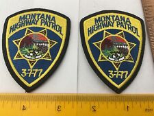 Montana Highway Patrol collectors Hat patch set 2 pieces all new picture