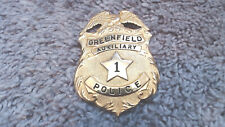 Vintage Greenfield Auxiliary Police Commander Badge  3