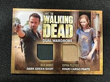 2012 Cryptozoic Walking Dead Rick Grimes Sophia Peletier DM01 Dual Patch Card AA picture