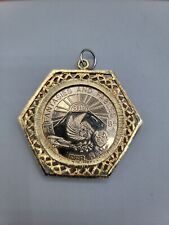 1985 Fantasies Fables Mobile Alabama Mardi Gras 24kt EGP Medal Pendant  picture