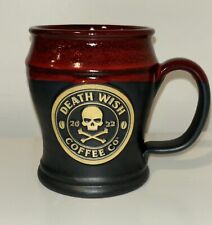 Death Wish Coffee 2022 Anniversary Mug Matte Black Blood Red Urn Apothecary Jar picture