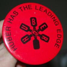 VINTAGE HUBER HAS THE LEADING  EDGE ADVERTISING PIN TRACTOR POLITICAL picture
