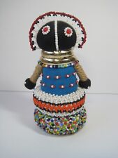 Hand Made South African Mopani Craft Beaded Ndebele Fertility Doll 6.5