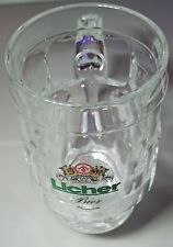 Vintage 1980s German Licher Bier Large Glass Beer Mug .  picture