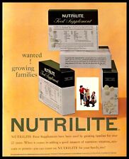 1961 Nutrilite Food Supplement Vintage PRINT AD Nutrition for Families picture