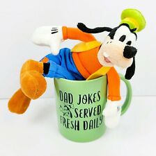 Disney GOOFY Mug DAD JOKES SERVED FRESH DAILY Mini Bean Bag Plush Funny Father  picture