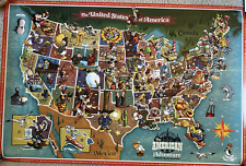 Disney Poster -The American Adventure (Epcot): United States Map with Characters picture