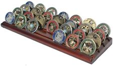 Challenge Coin Display Stand Holder Rack, Solid Wood, Walnut Finish CN-7 picture