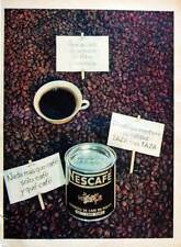 Nescafé powder advertising sheet. Original 1959 picture