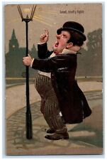 1909 Drunk Man Bead Kindly Light Embossed Posted Antique Postcard picture