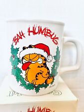 Garfield Enesco 1978 Bah Humbug 11oz Ceramic Christmas Mug Has Box picture