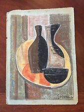 Pastel & Chalk Original Modern Still Life Signed G. Braque Modernist Modernism picture