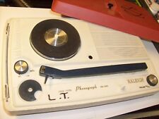 RETRO RALEIGH SMALL PLASTIC  PHONOGRAPGH  TURNTABLE UNTESTED SOLID STATE picture