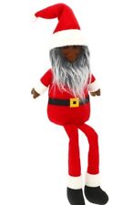 African American Christmas Shelf Sitting Santa Claus  20 inches picture