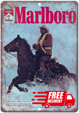 Marlboro Man Cowboy Tin Sign Vintage Wall Poster picture
