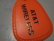 AT & T WIRELESS Orange Vintage Collectible Plastic Keychain Tag A1 Bag picture