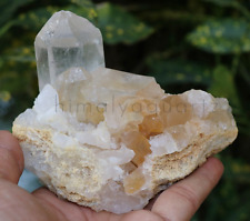Mango Yellow Quartz with Himalayan crystal rough stone 460 gram Healing Specimen picture