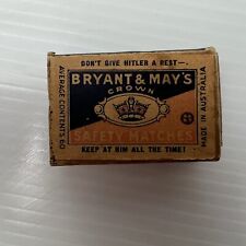 Vintage Bryant & Mays Matchbox Only WW2 Don't Give Hitler A Rest picture